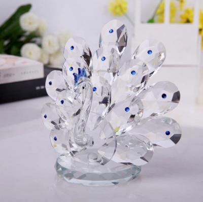 China World Wholesale Elegant Crystal Peacock Wedding Anniversary Souvenir Little Crystal Animal Figurine Sensitive Gift for sale