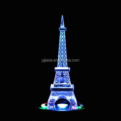 China Europe Paris Eiffel Tower 3d Laser Engraved Crystal Cube Keepsake Gift Holiday Favors Ingenuity Cheap Crystal Eiffel Tower Wedding Gift for sale