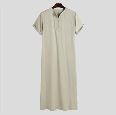 China Fashion Custom Long Abaya Solid Muslim Prayer Abaya Plus Size Traditional Muslim Clothing Shorts Sheath Daffah Men Muslim Maxi Dress Abaya for sale