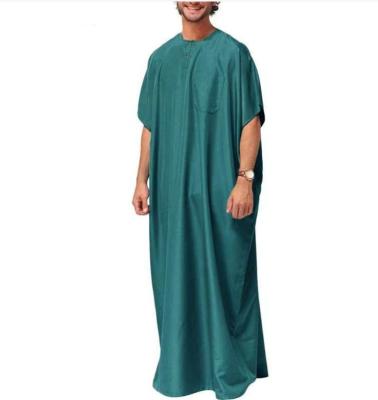 China Cotton 2022 Traditional Arab Muslim Muslim Long Robes Prayer Abaya Middle East Dubai Clothing Malaysia Mens Shirts Solid Color for sale