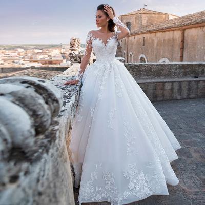 China New Customization 2022 Anti-static Advanced Luxury Wedding Dress Wedding Dress Elegant Tow Wedding Dress for sale