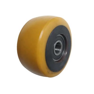 China Garment Shops 115*55-52mm Balance Pu Wheel Assembly For Ep Electric Forklift for sale