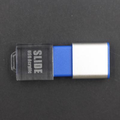 China Crystal Mini Acrylic Glowing Fancy Pen Drive 8GB 64GB USB 2.0 3.0 Retractable Flash Drive Cute Instruments for sale