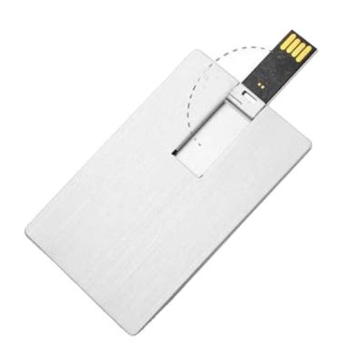 China Creative Metal Gifts Metal Card Shape USB 4Gb 8Gb 16Gb 32Gb 64Gb USB Flash Drive for sale