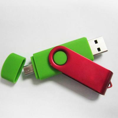 China Plastic 2 in 1 swivel OTG usb 1 usb flash drive custom logo 2.0 gadgets 2 4 8 16 32 64GB 3.0 pendrives 2 TB for sale