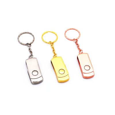 China Custom Logo USB 2.0 16GB 32GB 8GB 64GB 4GB Metal Pendrive USB Flash Drive With Keychain Memory Stick Pendrive for sale