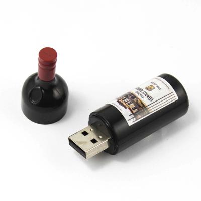 China Custom USB Instruments 2GB 4GB Wine Bottle Logo Memory Stick Fancy Plastic Usb Flash Drives Usb Organos for sale