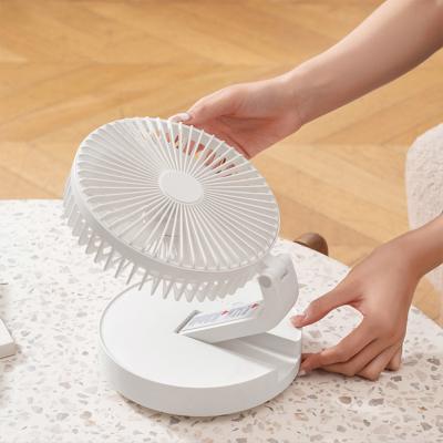 China Wholesale rechargeable usb mini desk fan portable adjustable folding table fan with lamp for sale