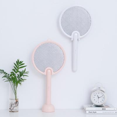 China Rechargeable Electric Mosquito Killer Lamp Light Control Mosquito Swatter With Charged Base for sale