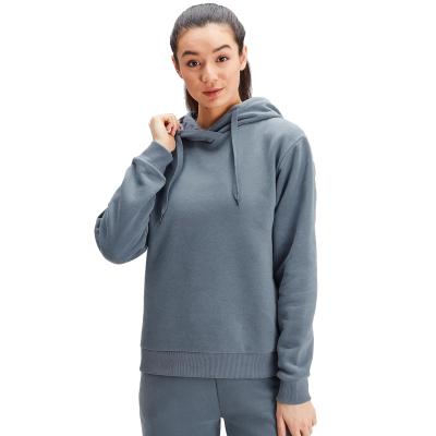 China Women Heavy Anti-pilling Cotton Fleece Hoodies Sports Hoodies Light Blue Casual Fit Hoodie For Woman Custom for sale