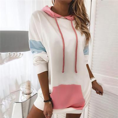 China Anti-pilling Anti-pilling 2021 Hot Sale Custom Casual Loose Long Sleeve Big Pocket Women Hoodies for sale