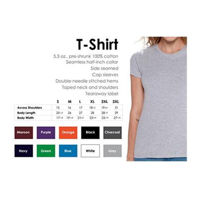 China MOQ Anti-wrinkle Anti-wrinkle Custom 100% Cotton Custom Printed Plain White Logo Shirts Wholesale OEM Women T-Shirt for sale