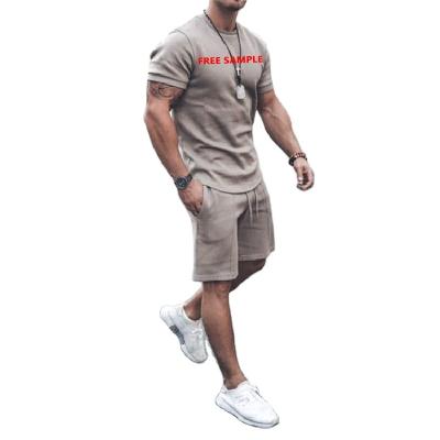 China Anti-wrinkle Anti-Wrinkle Free Sample 2022 Mens Summer Shirt And Shorts Set Logo Cotton Polyester Mens Sports Custom Wear Gym Male Sweat Mens Shorts Set for sale