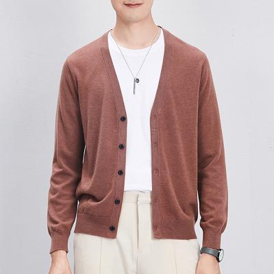 China Custom New Arrival OEM Logo Wool Fleece Men Knitted Sweater Cardigan Jacket Anti-Shrink Anti-Shrink Coat for sale