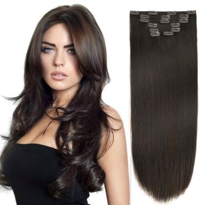 China Real Type And Silky Straight Wave 100% Human Remy Russian Hair Natural Hair Clip-in Extensions for sale