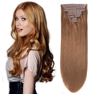 中国 Clip In 100% Hot Selling Brazilian Remy Hair Seamless Clip In Virgin Hair Extension Wavy Natural Hair Extensions Clip In Hair 販売のため