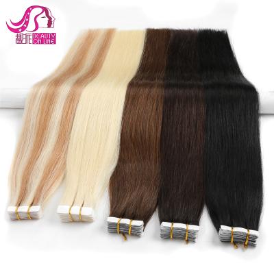 Chine natural & healthy & Best Wholesale Smooth Natural Straight Wave Hair Micro Remy Russian Skin Weft Invisisble Tape In Hair Extension à vendre