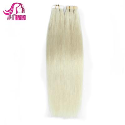 Chine Wholesale Silky Straight 10a Double Drawn 60a Indian Wave Color Ash Tape In 100 Blonde Hair Tape In Hair Extensions à vendre