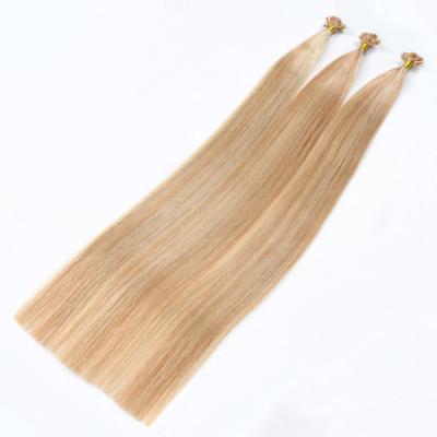 China Silky Straight Wave Pre Boned Flat Hair Keratin Tip Extension100pcs Per Pack 20inches Jet Black Color 1# for sale