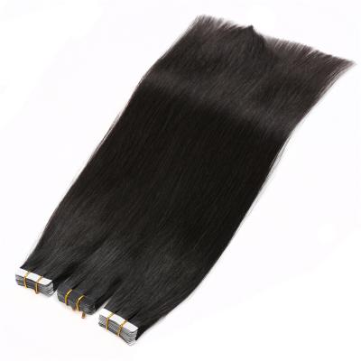 China 10A Wave 10A European Silky Straight Remy Natural Tape Hair Extensions Double Drawn Virgin Human Invisible Tape In Hair for sale