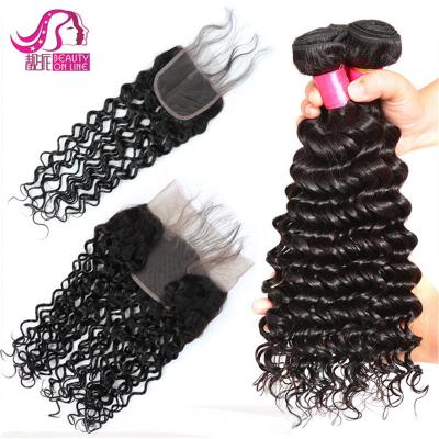 China Natural Wave 7A Mink Wholesale Indian Hair Water Wave Hair Extensions Deep Wave Fashion For Indian Women Unprocessed Virgin Hair Color for sale