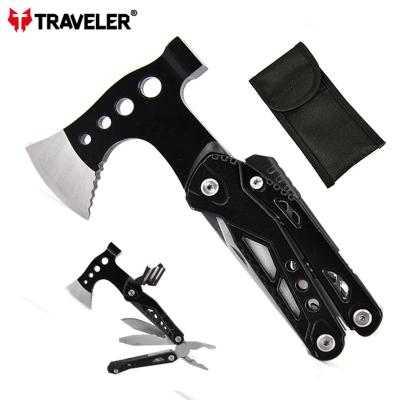 China 15 in 1 Multi Tool Multi Function Tools Survival with Knife Ax Hammer Pliers Bottle Opener for Outdoor Hiking, Best Screwdriver Set for sale