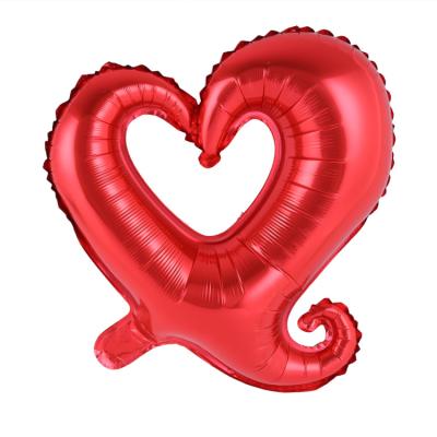 China Advertising Toy 18 Inch Cavity Foil Balloons Heart Foil Balloons Balloons Wedding Suitor Make A Proposal for sale