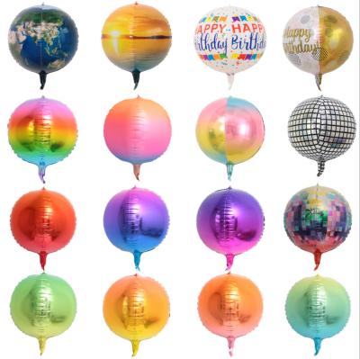 China Advertising 2019 New Toy Wholesale 22 Inch 4D Colorful Aluminum Foil Balloon For Party Decorations for sale