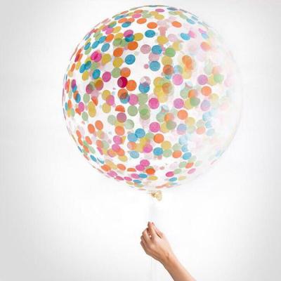 China Advertising Toy 36 Inch Confetti Balloons Latex Confetti Balloons Large Latex Balloon for sale