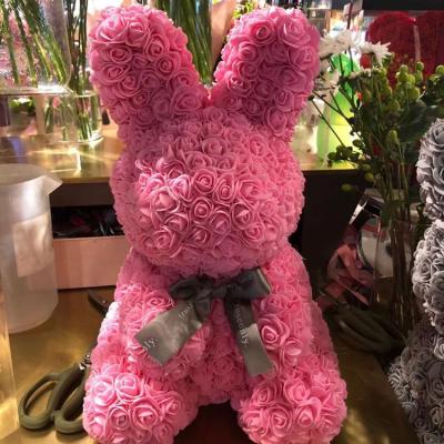 China Pink Rose Rabbit Surprise PE Rabbit Easter Gift Gifts Only for sale