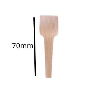 Cina utensili di legno eliminabili amichevoli Mini Wooden Teaspoons di 70mm Eco 70mm in vendita