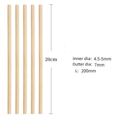 China 7mm Eco freundliche Massenbambusgewohnheit trinkhalm-100Pack zu verkaufen