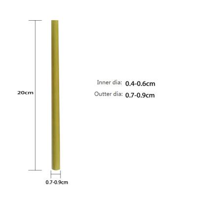 Chine pailles compostables de pailles en bambou vertes de fibre de 20cm entasser en vrac pour les boissons froides de lait à vendre