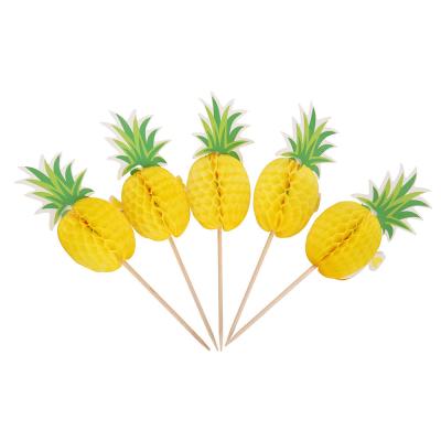 China 15.5CM dekorative Frucht Ananas-Zahnstocher-Cocktail-Wegwerfauswahl zu verkaufen