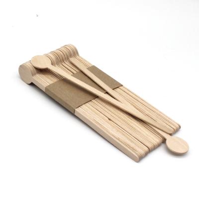 China Coffee Stir Sticks 18cm Round End Eco Friendly Coffee Stirrers Wood For Hot Drinks for sale