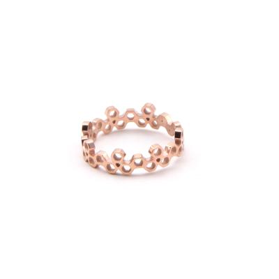 China CLASSIC Ladies Rose Gold Ring For Women chic from stainless steel JZ-004 for sale