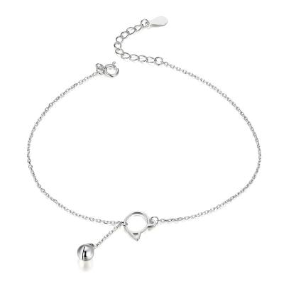 China CLASSIC Silver Jewelry Bell Adjustable Cat Anklet Charm for sale