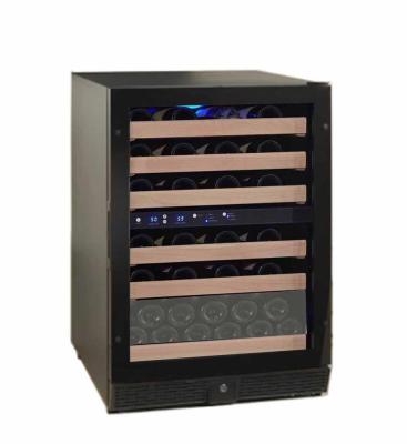 China Electric Wine Dispenser Built-In Built-In 54 Bottles Single Zone Full Glass Door for sale