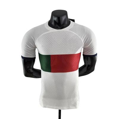 China Shirts & Tops Customized High Quality Soccer Jersey , 100 % Polyester Quick Dry White Soccer Jersey for sale