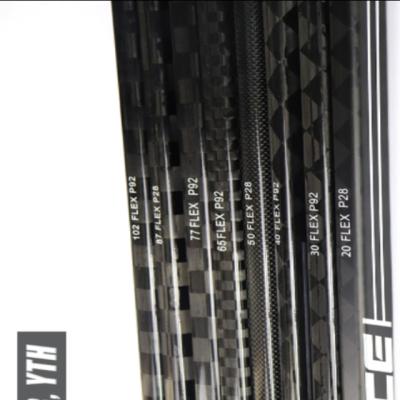 China Lightweight 100% Carbon Fiber Ice Hockey Stick 375g Superior Supper Hockey Stick Ice One Piece Size for sale