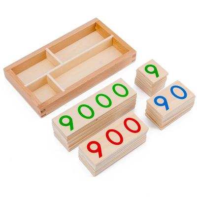 China Montessori 6.5cm Wooden Matching Puzzle Numbers Card for sale