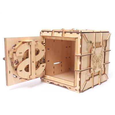 China INS Nordic Wooden Block Puzzle Toys 3d Wooden Puzzle Box Mechanical for sale