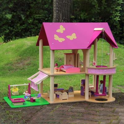 China Children ISO9001 Castle Wooden Doll House Toys  Dream House for sale