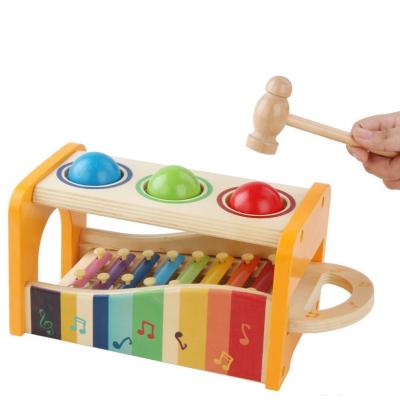 China Eight Notes 15cm Wooden Musical Toys Wooden Xylophone Baby for sale