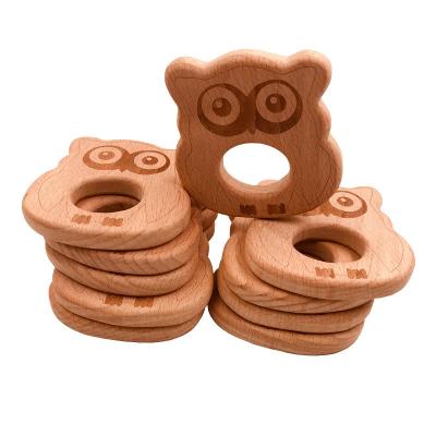 China Necklace Pendant Wooden Teething Toy ISO9001 Wooden Animal Teether for sale