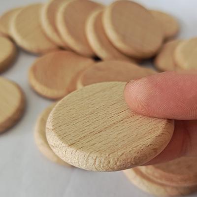 China Tree Bark 5cm Natural Wood Discs Circle Wood Slices Cutouts Ornaments for sale