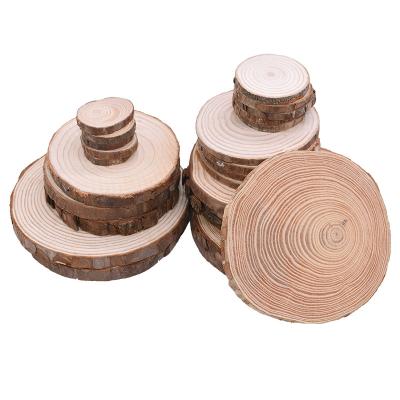 China Bark Log 12cm Unfinished Wood Crafts  Natural Wood Slices for sale