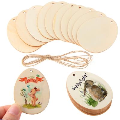 China Chips Hanging 60mm Unfinished Wood Crafts Blank Wooden Blocks for sale