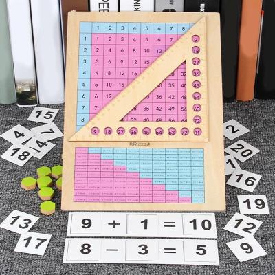 China Geometric 30.5cm Wooden Counting Board Number Puzzle Board for sale