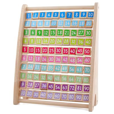 China Nontoxic Table Multiplication Montessori Arithmetic Toy Counting Wooden Blocks for sale